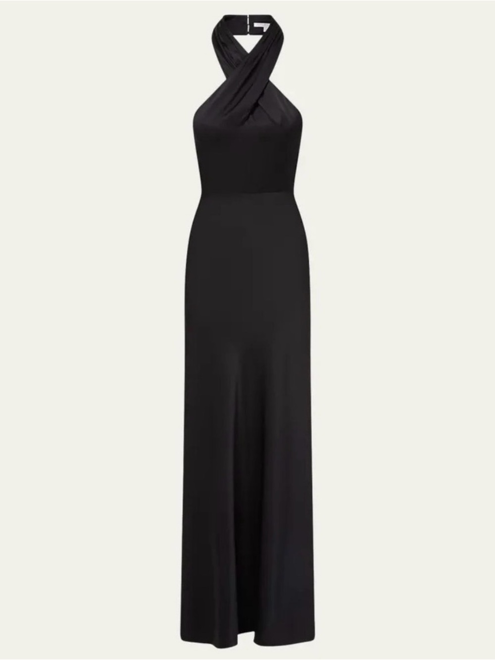 Veronica Beard Black Halter Cross-Neck Maxi Dress - Picture 3 of 9